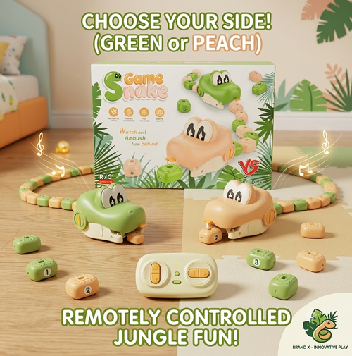 Interactive Block-Eating Snake 10 pcs