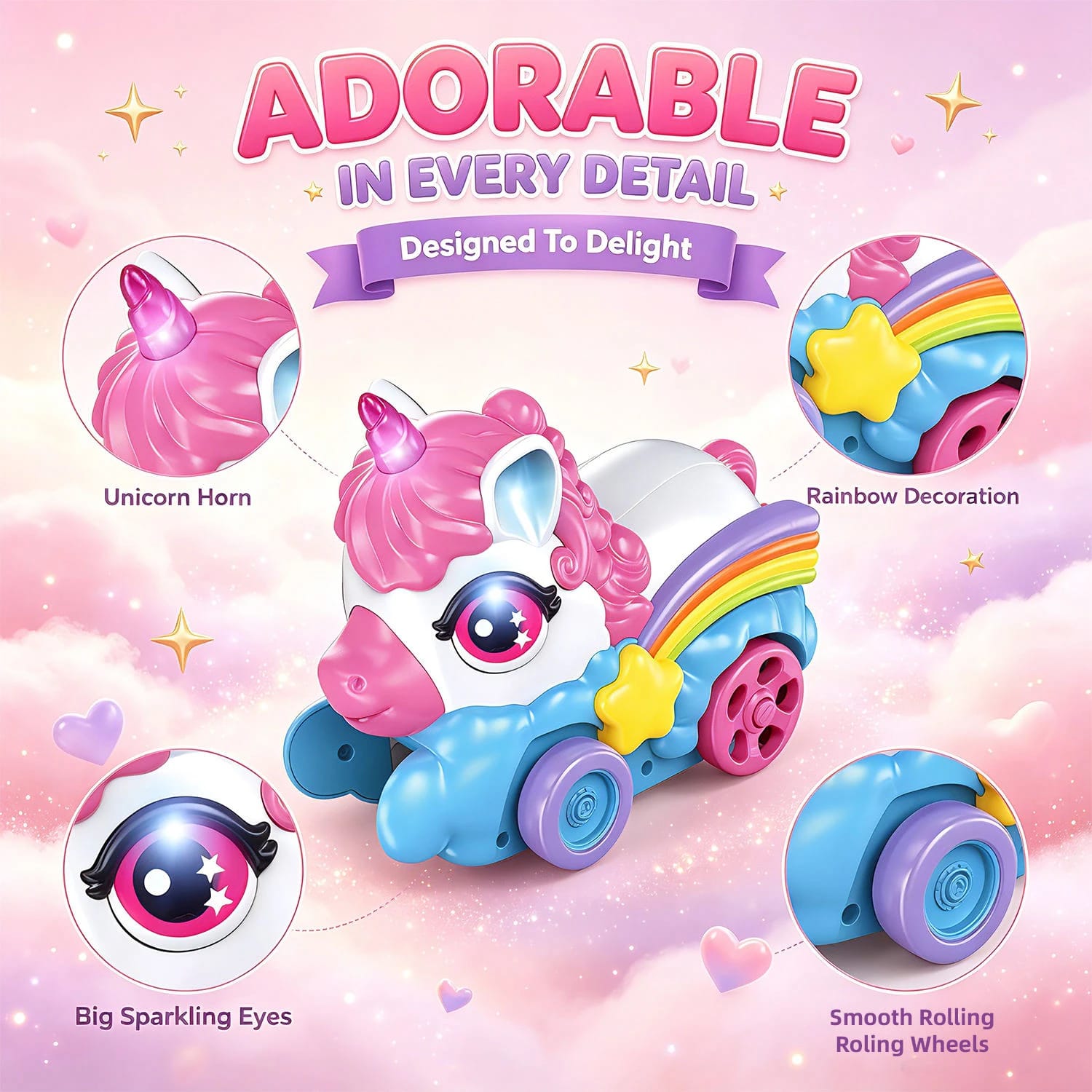 Unicorn shape Interactive Block-Eating