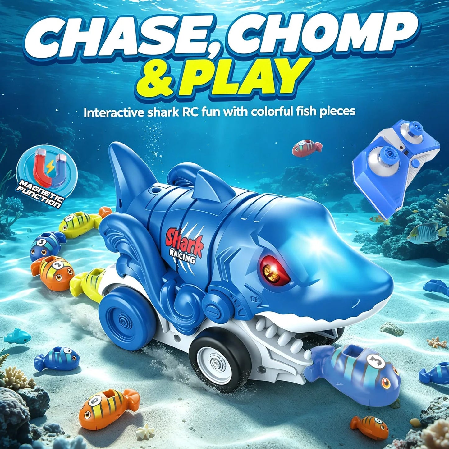 Shark shape Interactive Block-Eating 10pcs