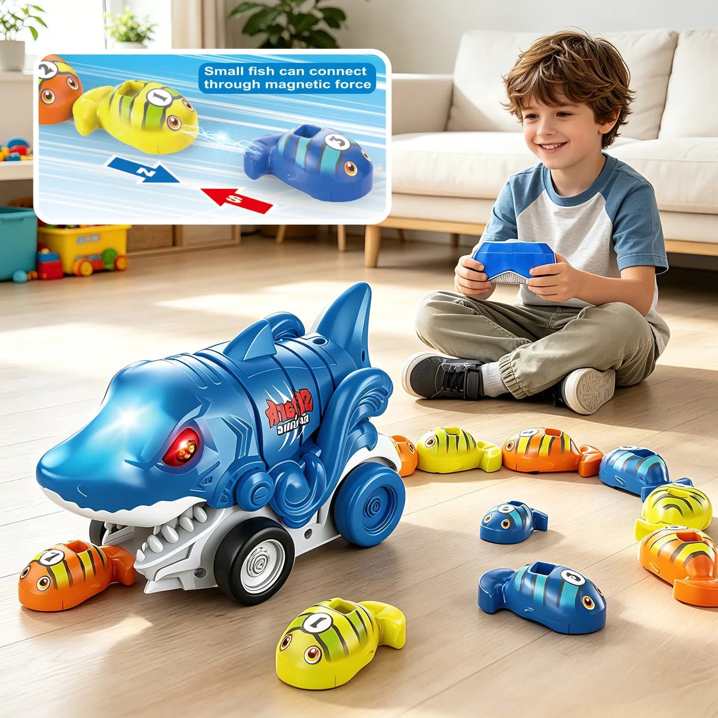 Shark shape Interactive Block-Eating 10pcs