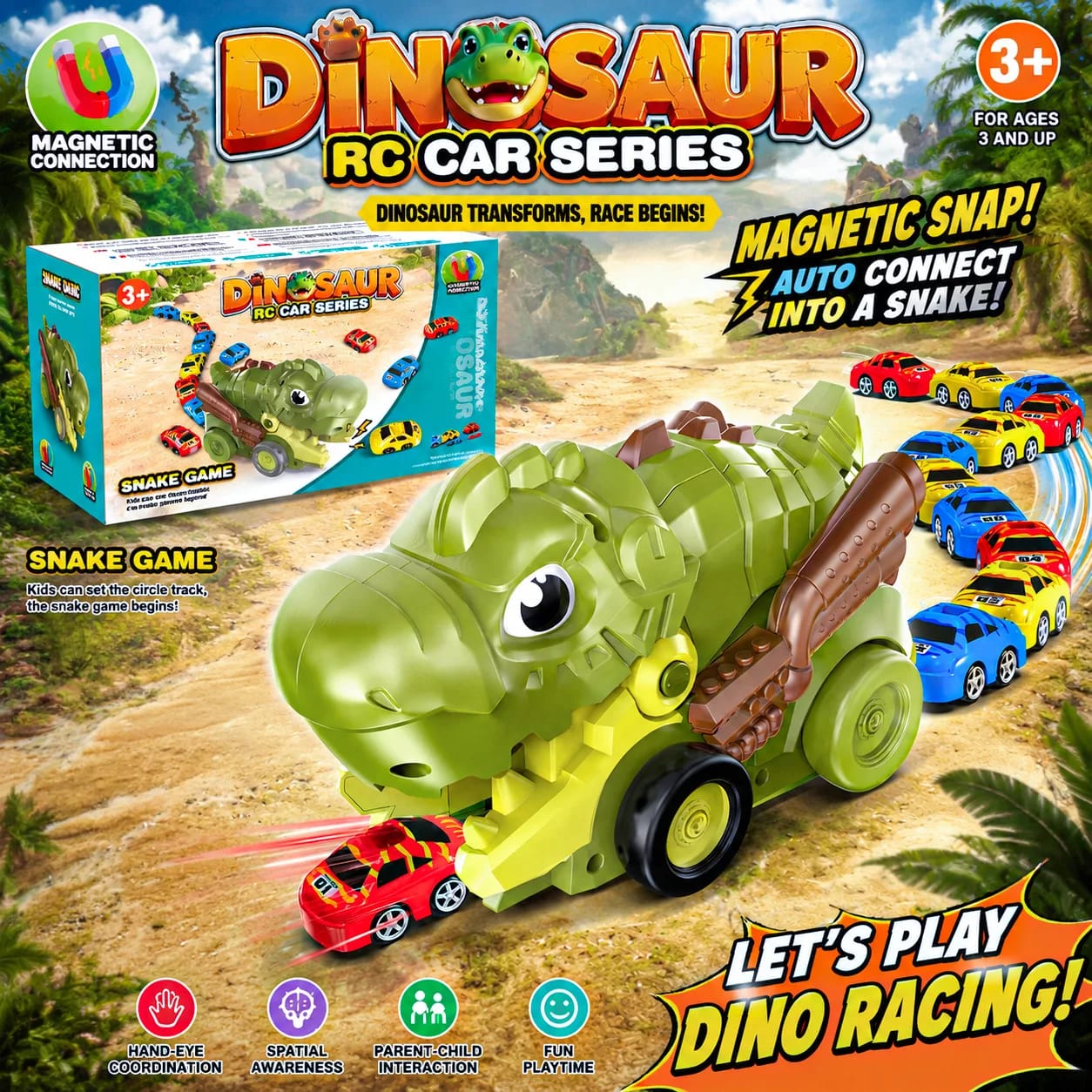 Dinasore shape Interactive Block-Eating 10pcs
