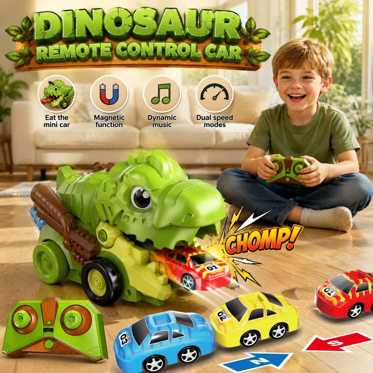 Dinasore shape Interactive Block-Eating 10pcs